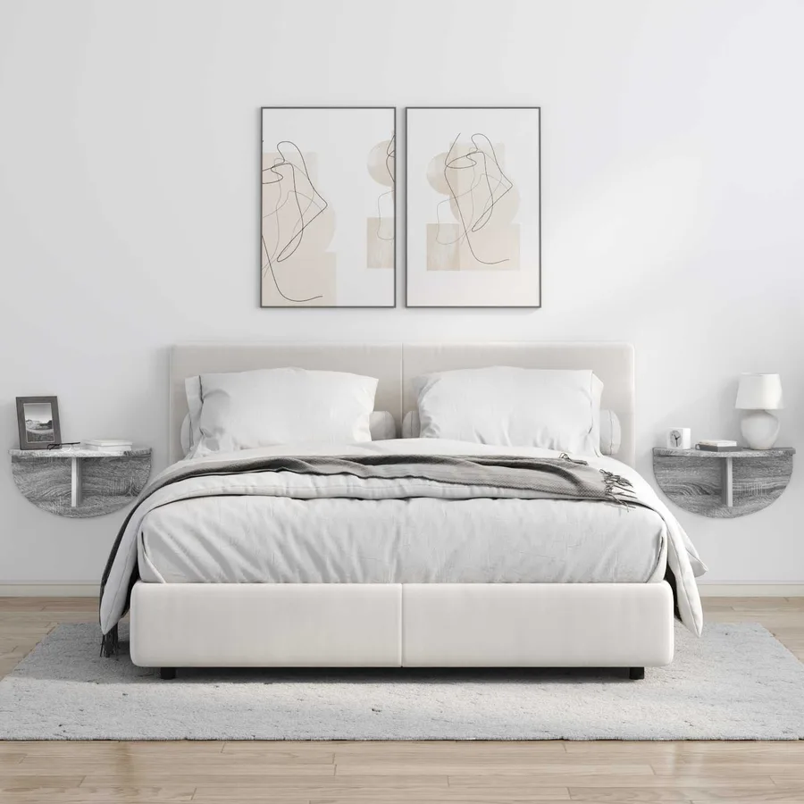 Étagère Murale Gris Sonoma 48 x 24 x 24 cm Bois d'ingénierie - 4
