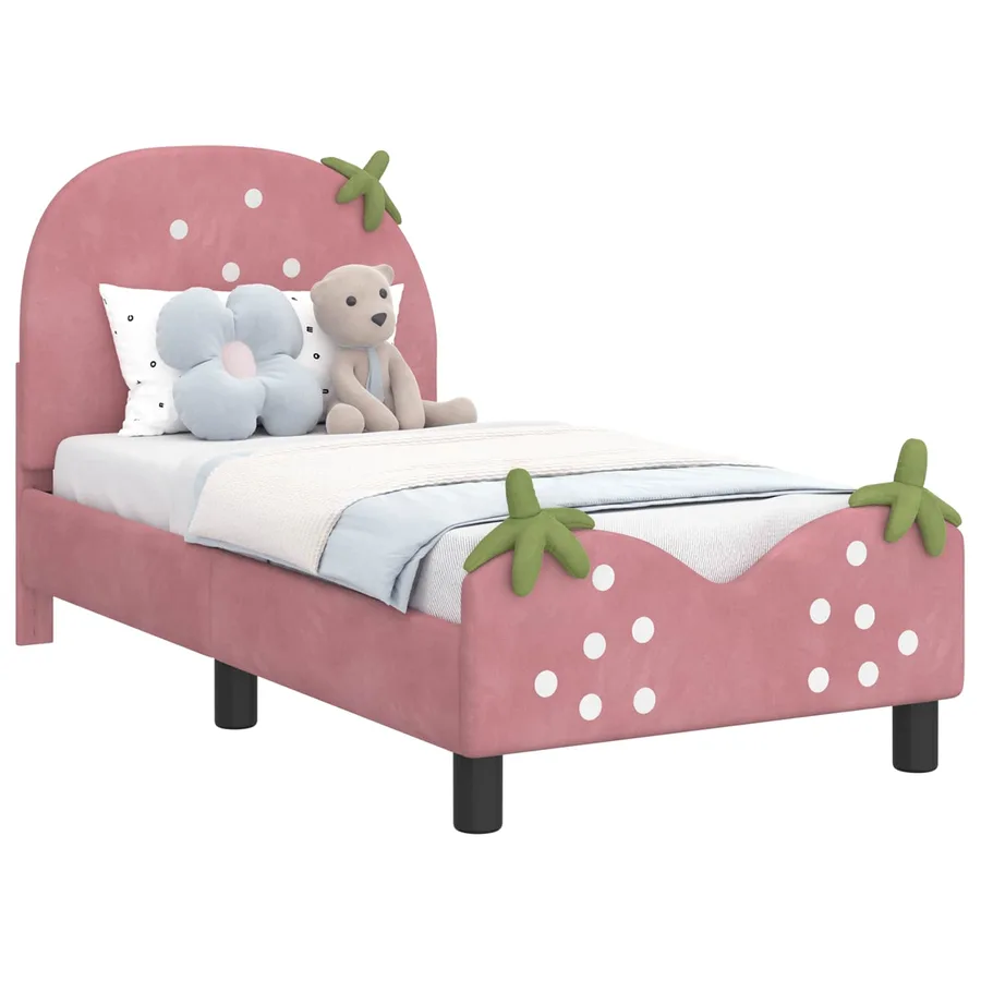 Cadre de lit pour tout-petit avec tête de lit Rose 70 x 140 cm - 2