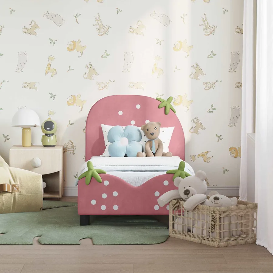 Cadre de lit pour tout-petit avec tête de lit Rose 70 x 140 cm - 3