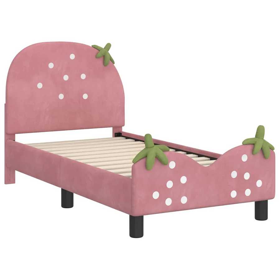 Cadre de lit pour tout-petit avec tête de lit Rose 70 x 140 cm - 4