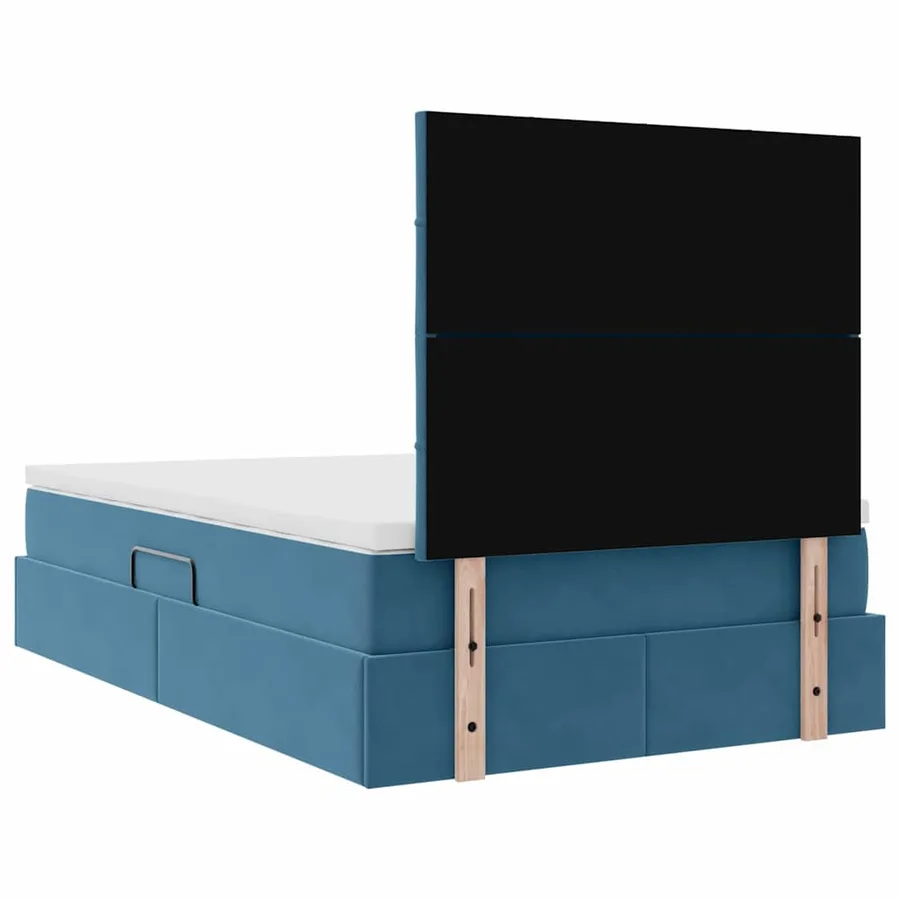 Lit de rangement LED avec matelas Bleu foncé 120 x 200 cm - 12