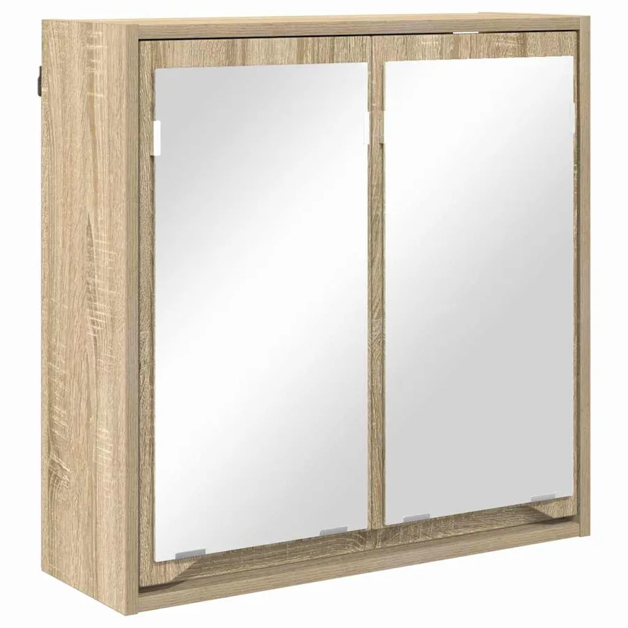 Armoire Miroir de Salle de Bain Chêne Sonoma 60 x 20 x 60 cm - 2