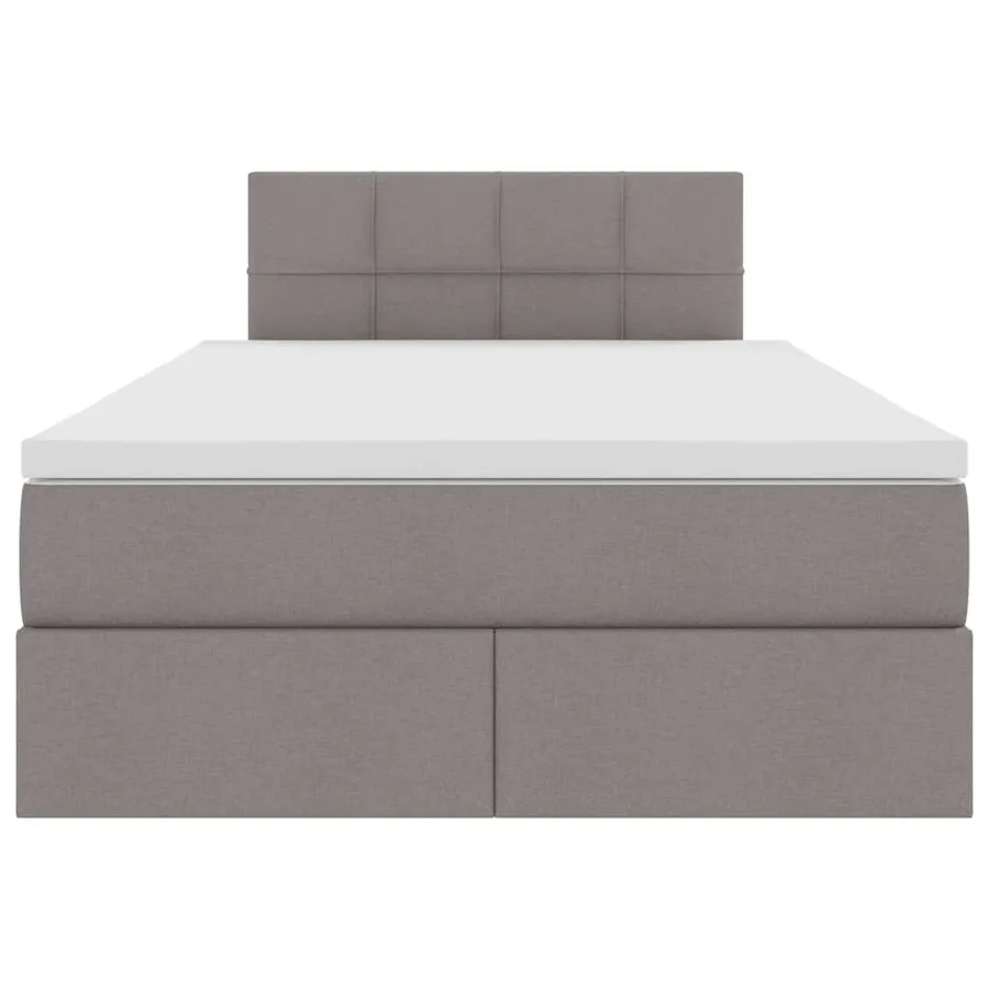 Lit avec rangement et matelas avec matelas Taupe 120 x 200 cm - 7