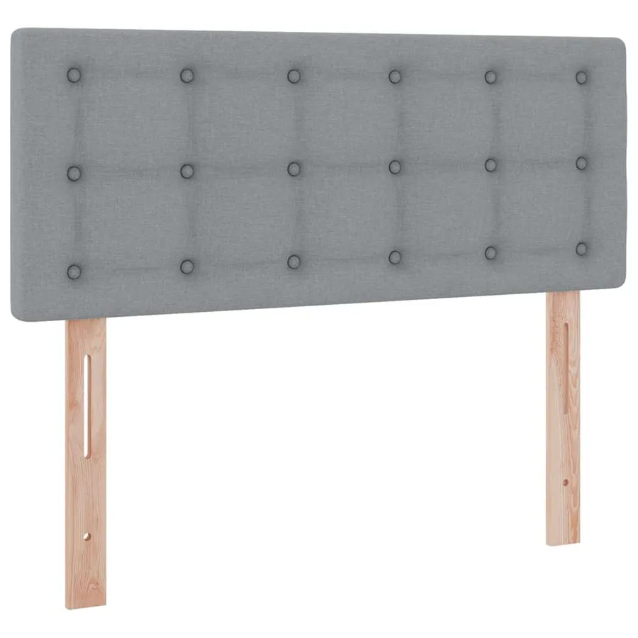 Lit avec rangement et matelas Gris clair 120 x 200 cm - 9