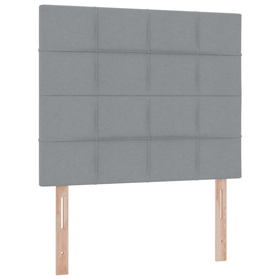 Lit de rangement LED avec matelas Gris clair 120 x 200 cm Tissu - 8