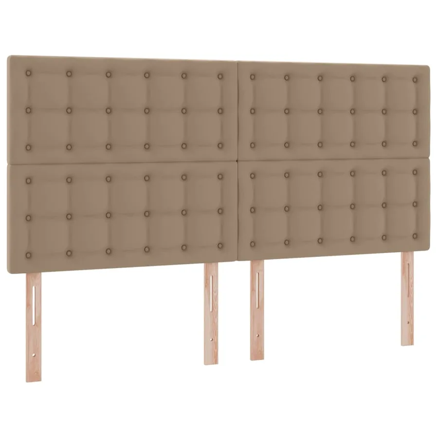 Lit avec rangement et LED Cappuccino 200 x 200 cm Simili cuir - 8