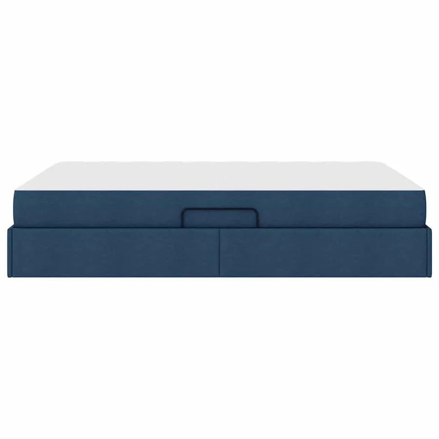 Lit avec rangement et matelas Bleu 140 x 190 cm Polyester - 9