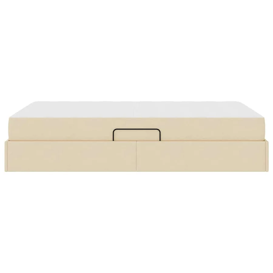 Lit avec rangement et matelas Crème 120 x 200 cm Polyester - 9