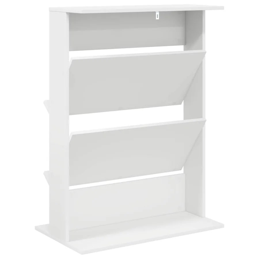 Étagère à magazines Blanc 70 x 41 x 96 cm Bois d'ingénierie - 7