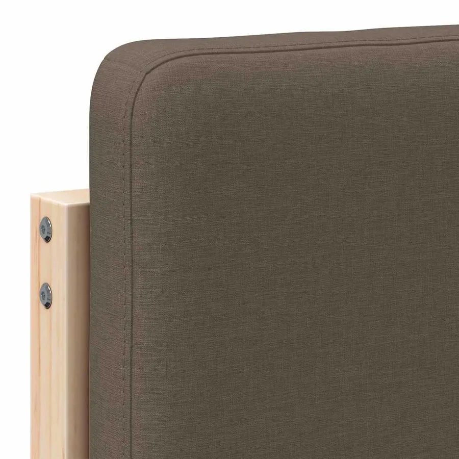 Tête de lit capitonnée Marron et Taupe 100 cm Pin massif - 9