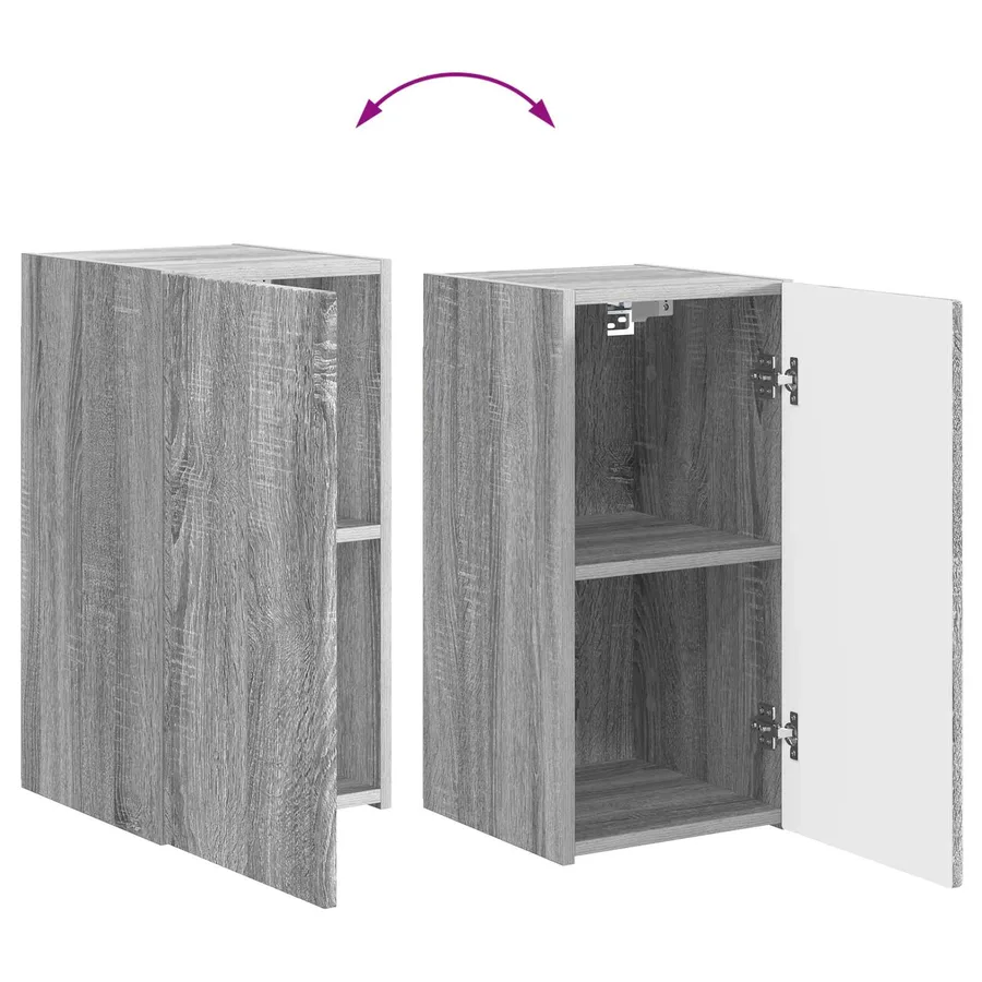 Ensemble meuble TV 5 pcs Gris Sonoma Bois d'ingénierie - 12