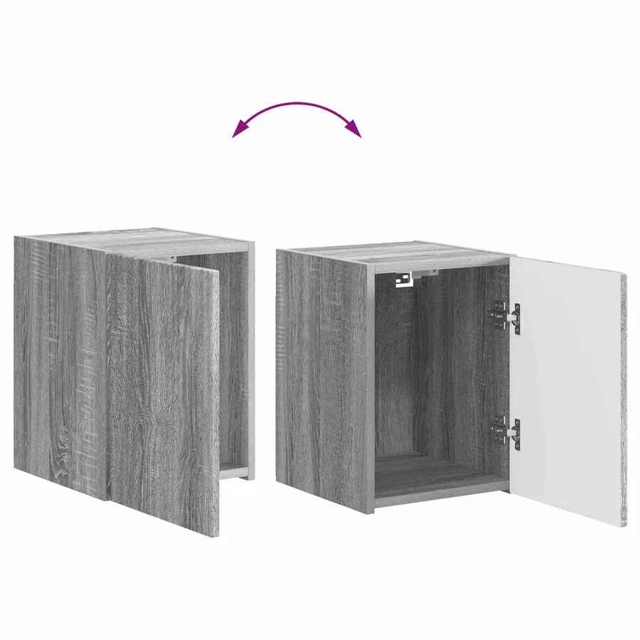 Ensemble meuble TV 5 pcs Gris Sonoma Bois d'ingénierie - 13