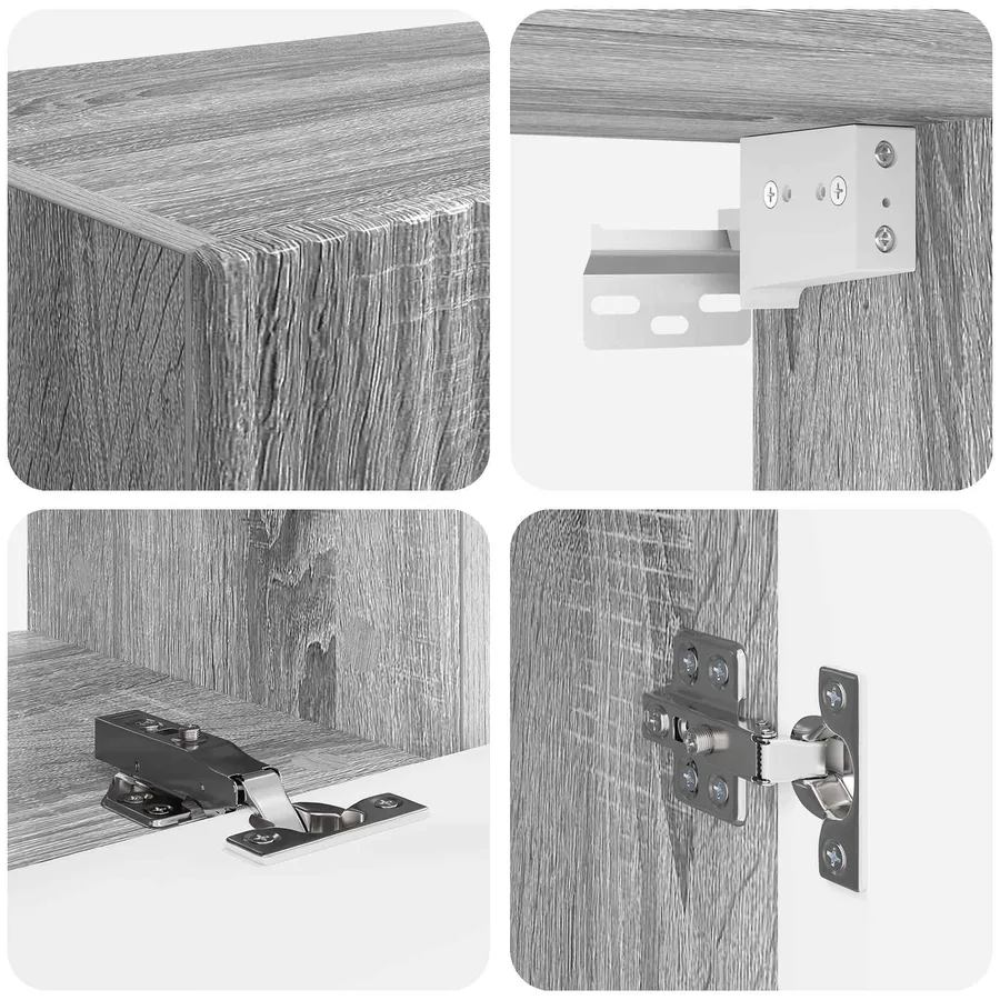 Ensemble meuble TV 5 pcs Gris Sonoma Bois d'ingénierie - 8