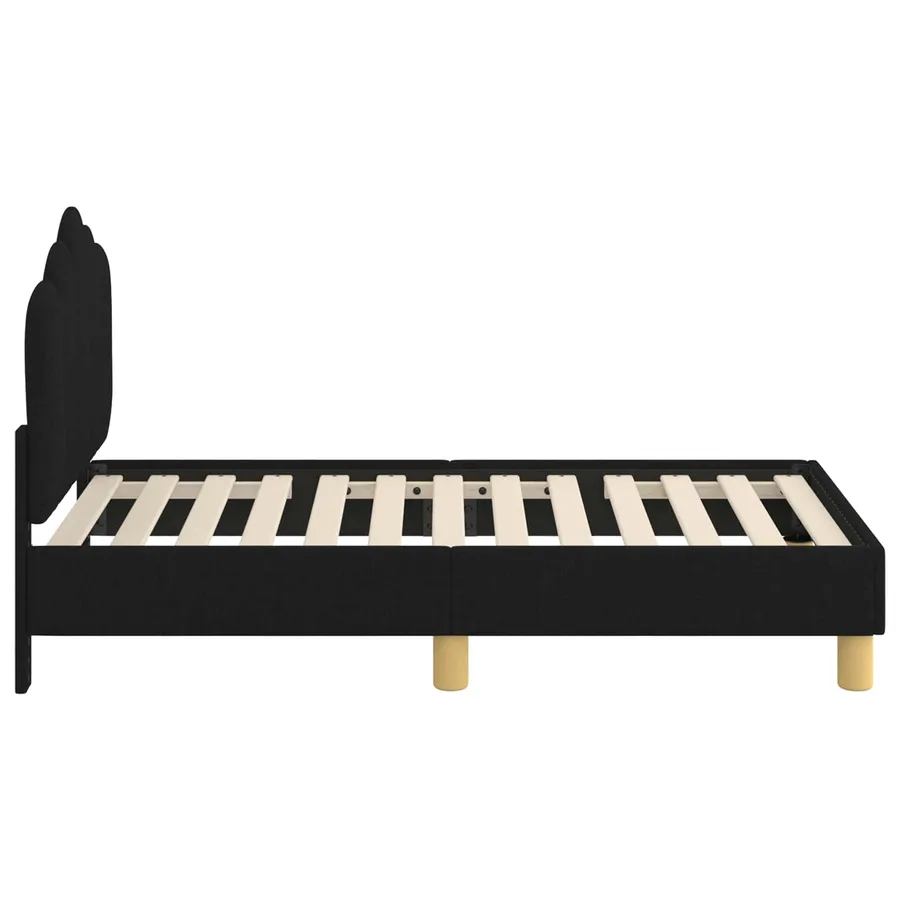 Cadre de lit pour tout-petit avec tête de lit Noir 70 x 140 cm - 6
