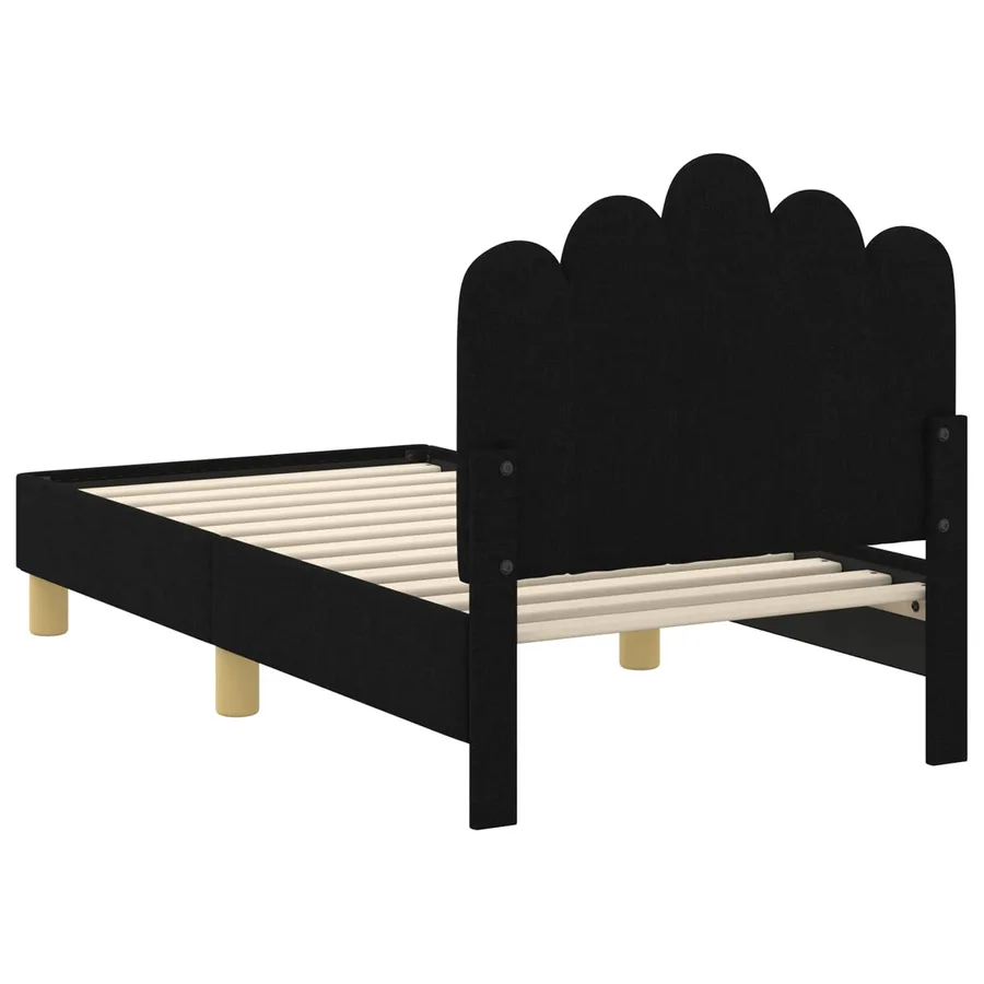 Cadre de lit pour tout-petit avec tête de lit Noir 70 x 140 cm - 7