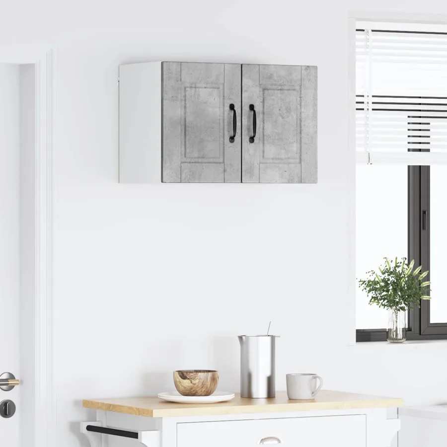 Meuble mural PORTO 2 pcs Gris béton 30 x 31 x 40 cm - 4