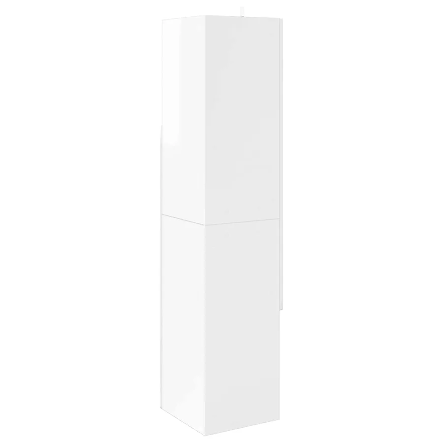 Meuble d'angle Blanc brillant 32x32x140cm Bois d'ingénierie - 7