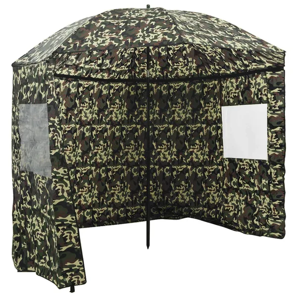 Umbrella de pêche Camouflage 240 x 210 cm Polyester Oxford