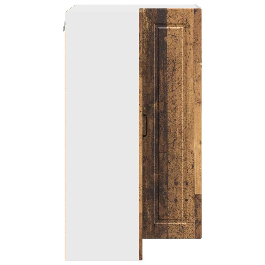 Cabinet d'angle mural PORTO Bois ancien 57 x 57 x 100 cm - 7