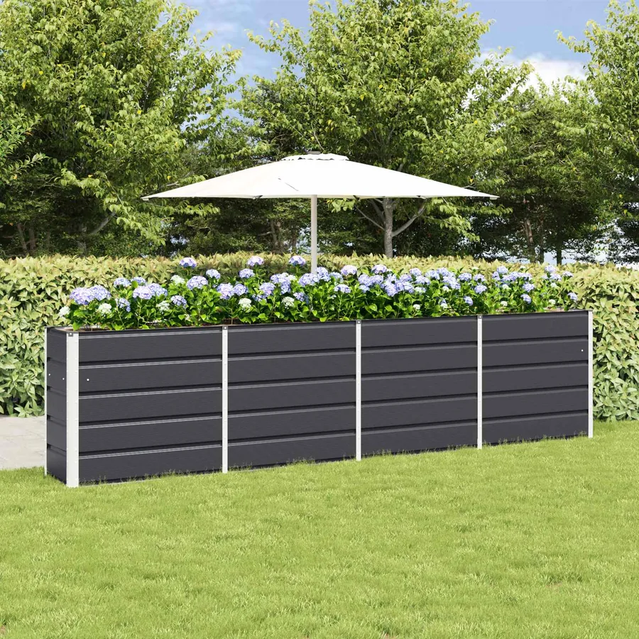 Jardinière Anthracite 320 x 40 x 75 cm Acier