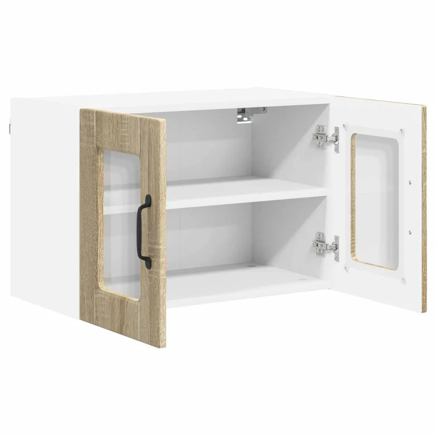 Cabinet en verre mural PORTO 2 pcs Chêne Sonoma 60 x 31 x 40 cm - 6