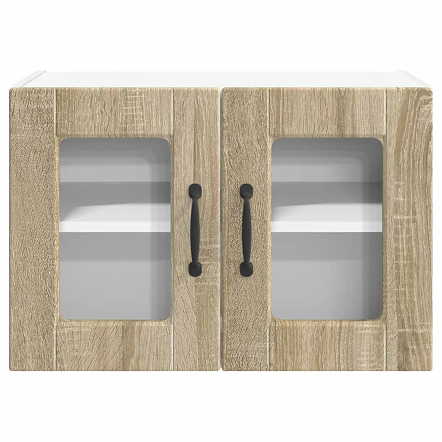 Cabinet en verre mural PORTO 2 pcs Chêne Sonoma 60 x 31 x 40 cm - 7