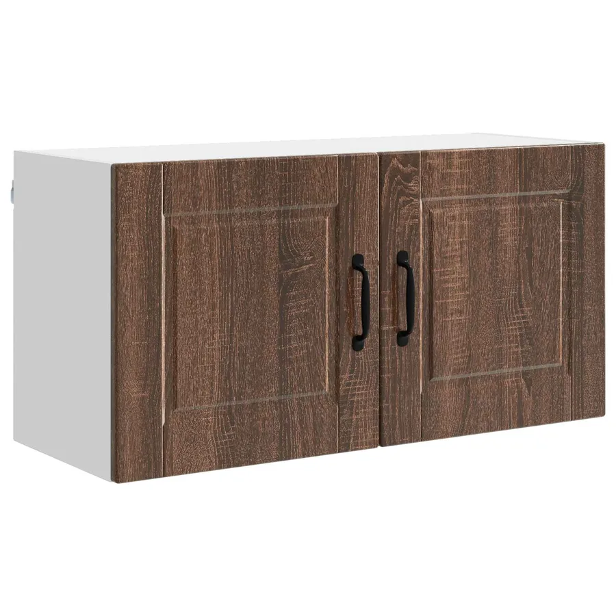 Meuble mural PORTO Chêne brun 80 x 31 x 40 cm Bois d'ingénierie - 2