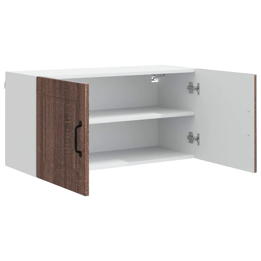 Meuble mural PORTO Chêne brun 80 x 31 x 40 cm Bois d'ingénierie - 5