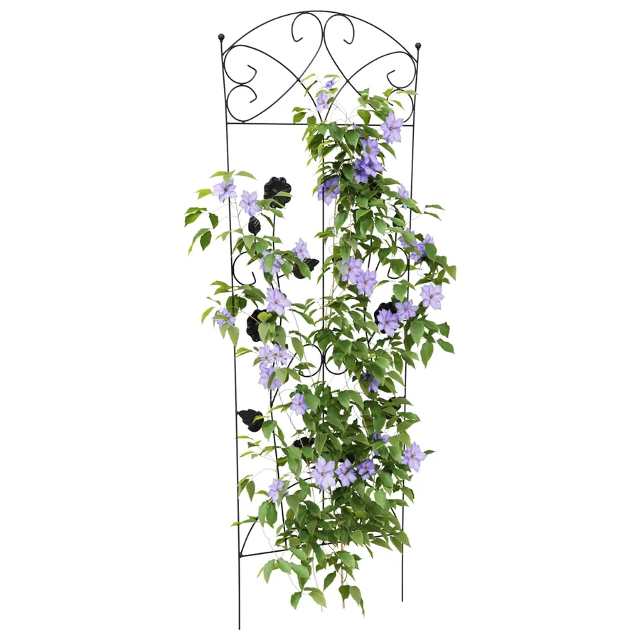 Clôture de jardin 3 pcs Noir 110,5 x 42,5 cm Acier - 3