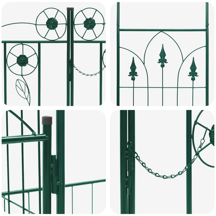Arche de jardin avec verrouillage Vert 203 x 50 x 218 cm - 9