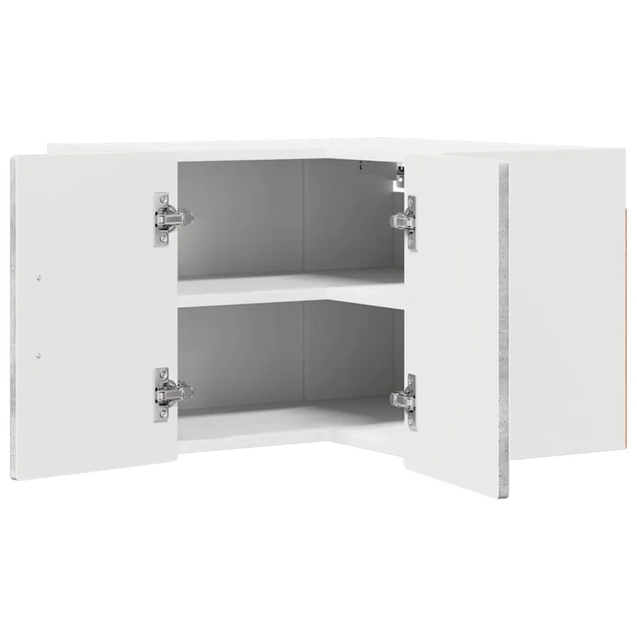 Cabinet d'angle mural PORTO Gris béton 57 x 57 x 40 cm - 5