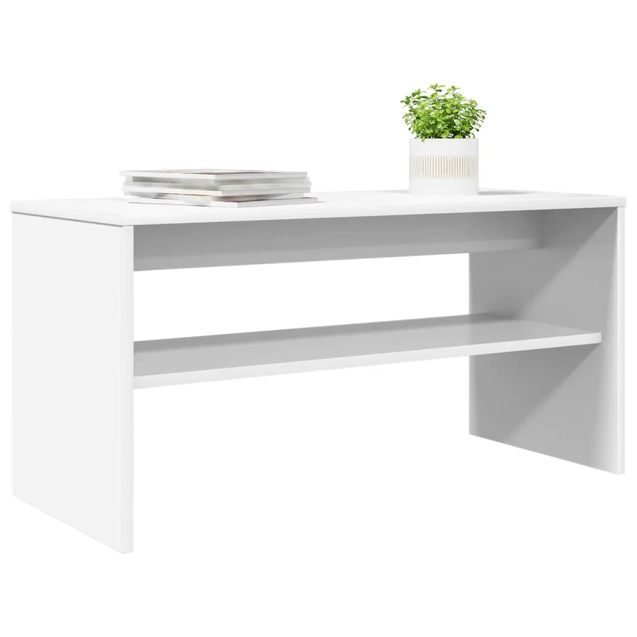 Meuble TV 80 x 35 x 40 cm Blanc Bois d'ingénierie - 3