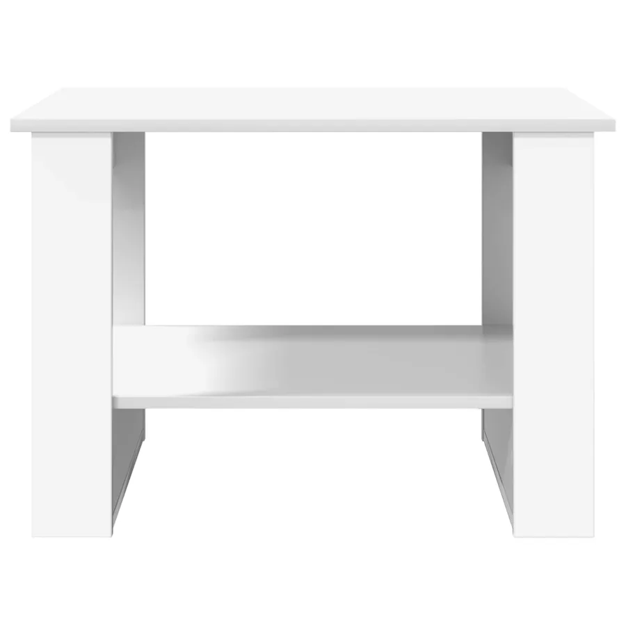 Table basse Blanc 72 x 50 x 50 cm Bois d'ingénierie - 5