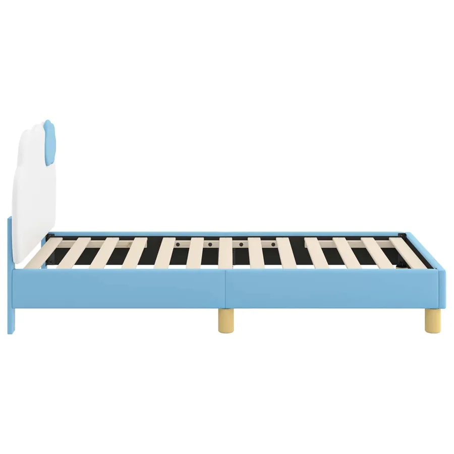 Cadre de lit pour enfants avec tête de lit Bleu 80 x 160 cm PU - 6