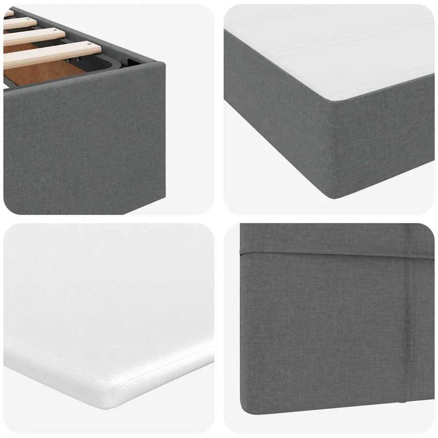 Lit avec rangement et matelas Gris foncé 120 x 200 cm - 11