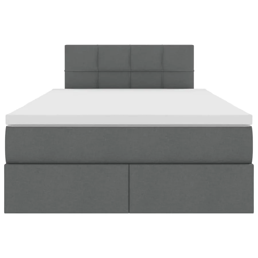 Lit avec rangement et matelas Gris foncé 120 x 200 cm - 6