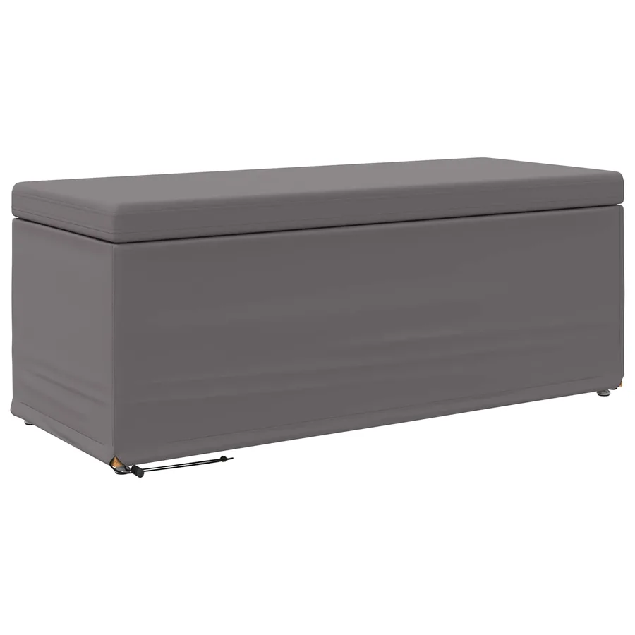 Tabouret Gris Cuir Synthétique et Bois Composite - 2