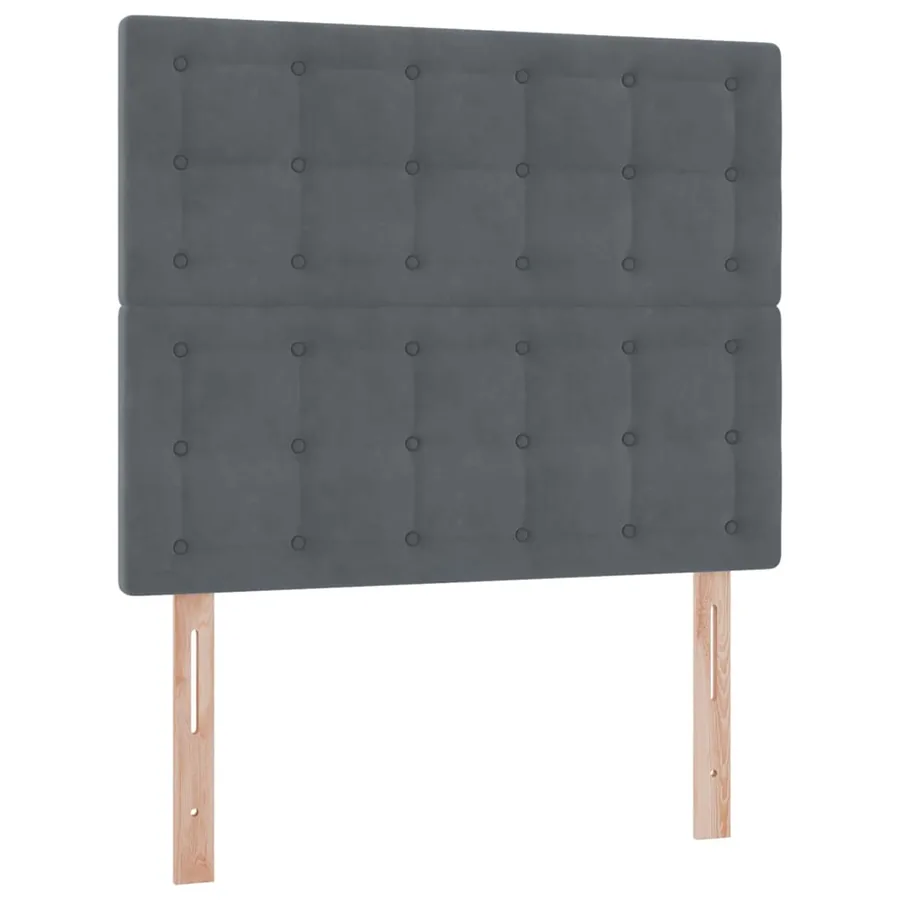 Lit de rangement LED avec matelas Gris foncé 120 x 190 cm - 8