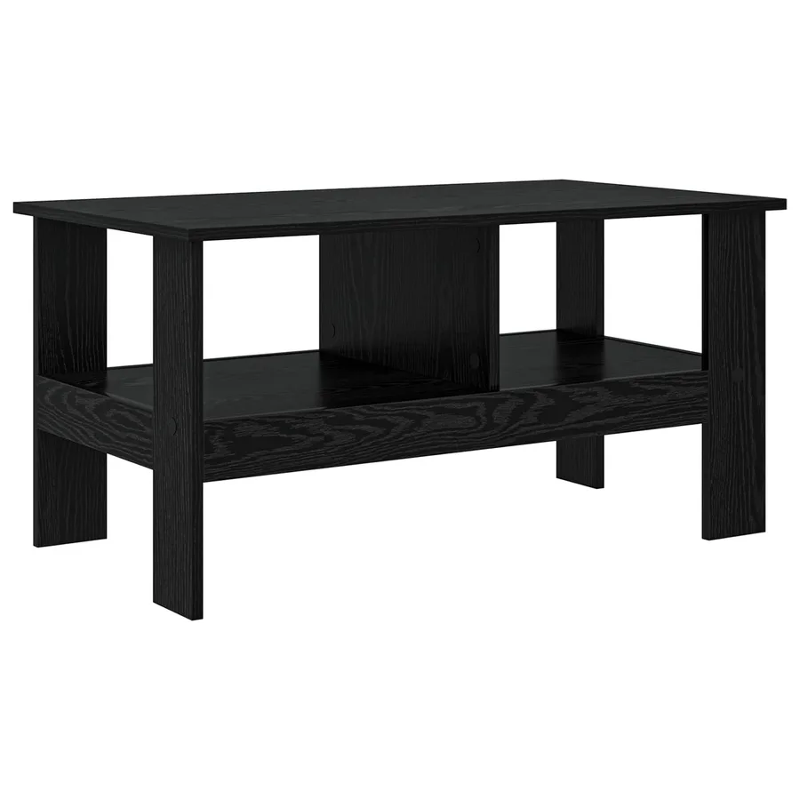 Table basse Chêne noir 90 x 50 x 45 cm Bois d'ingénierie - 2