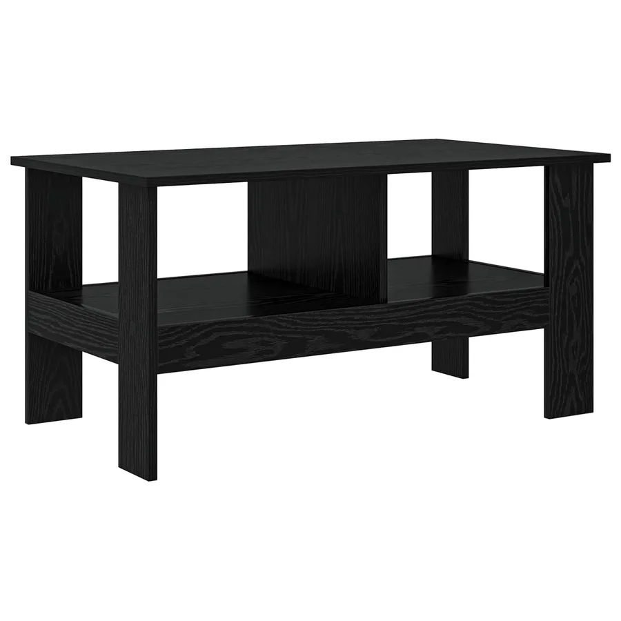 Table basse Chêne noir 90 x 50 x 45 cm Bois d'ingénierie - 7