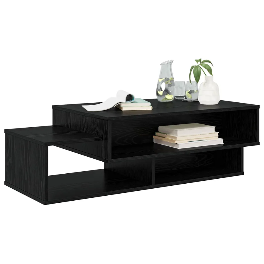 Table basse Chêne noir 105 x 50 x 32,5 cm Bois d'ingénierie - 3