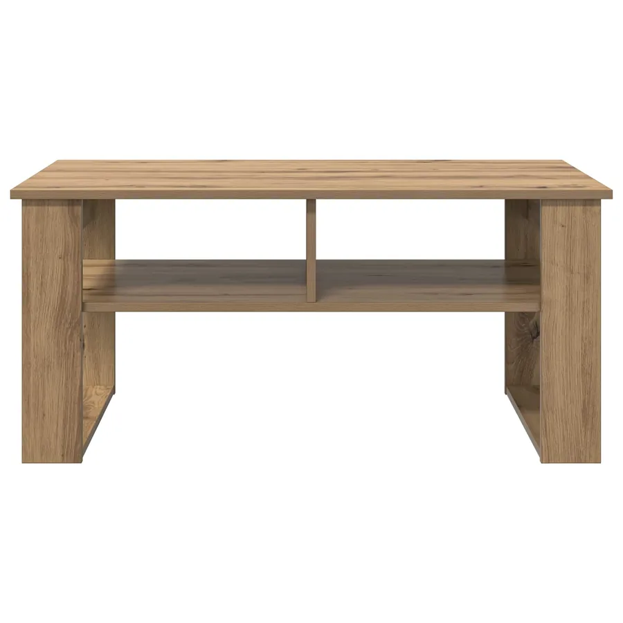 Table basse Chêne artisanal 96 x 54 x 44 cm Bois d'ingénierie - 5