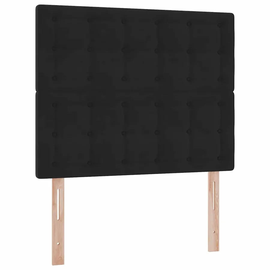 Lit de rangement LED avec matelas Noir 120 x 200 cm Velours - 8