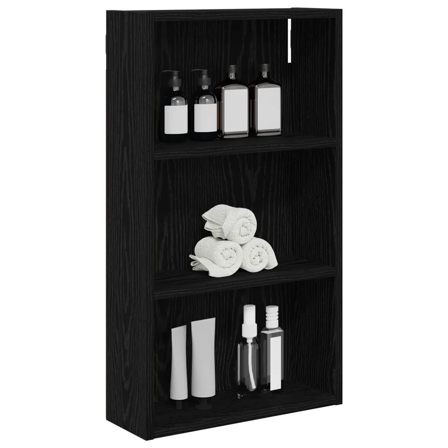 Armoire murale de salle de bain Chêne Noir 40 x 14 x 70 cm - 3