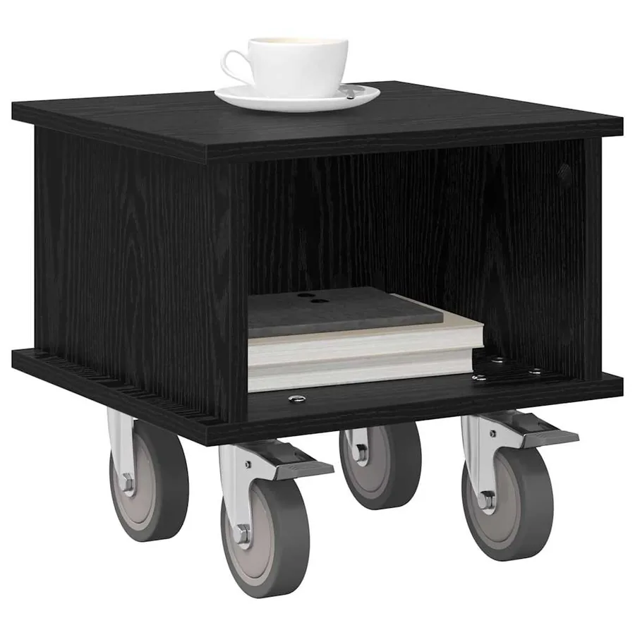 Meuble TV Chêne noir 37 x 35 x 35 cm Bois d'ingénierie - 3