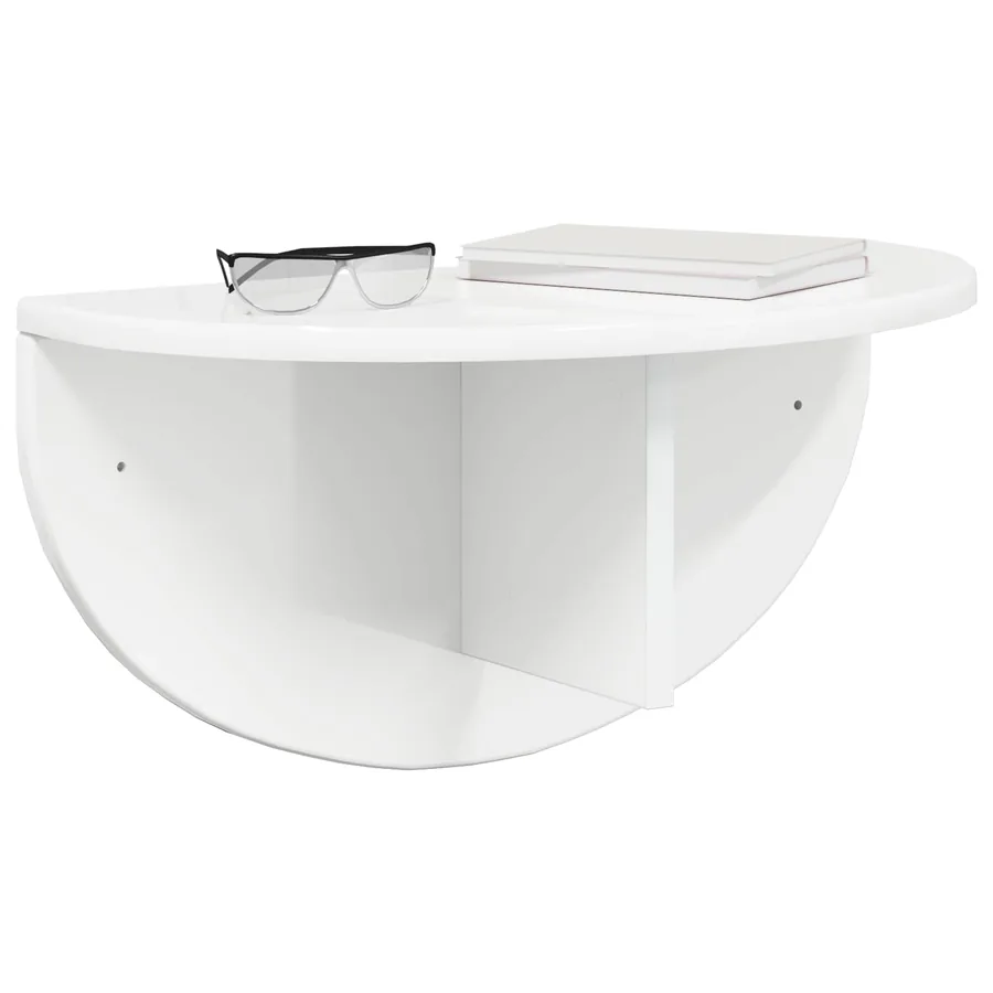 Étagère Murale 2 pcs Blanc brillant 48 x 24 x 24 cm - 3