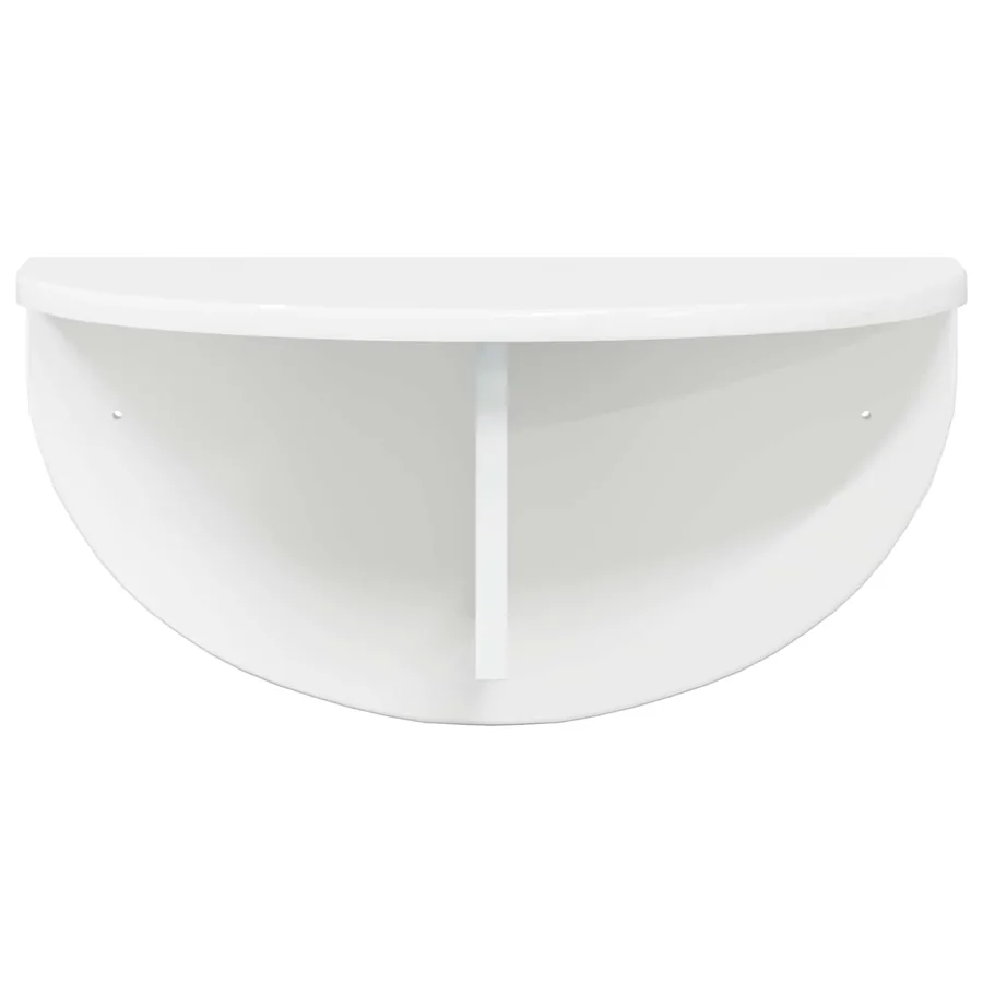 Étagère Murale 2 pcs Blanc brillant 48 x 24 x 24 cm - 6