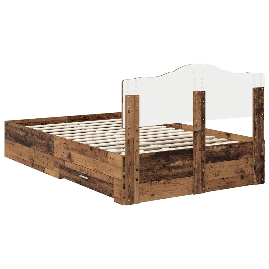 Cadre de lit Bois ancien 120 x 190 cm Bois d'ingénierie - 8