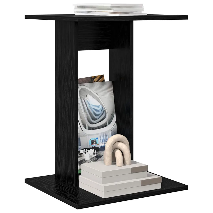 Table d'appoint Chêne noir 45 x 40 x 62,5 cm Bois d'ingénierie - 3