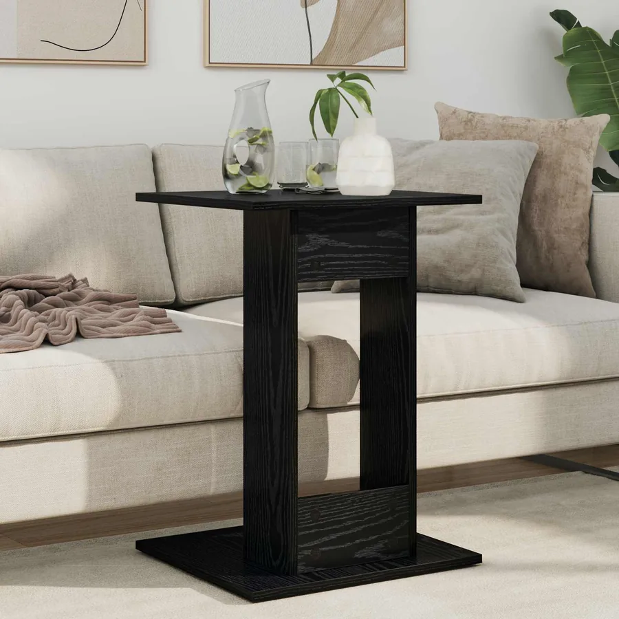 Table d'appoint Chêne noir 45 x 40 x 62,5 cm Bois d'ingénierie - 4
